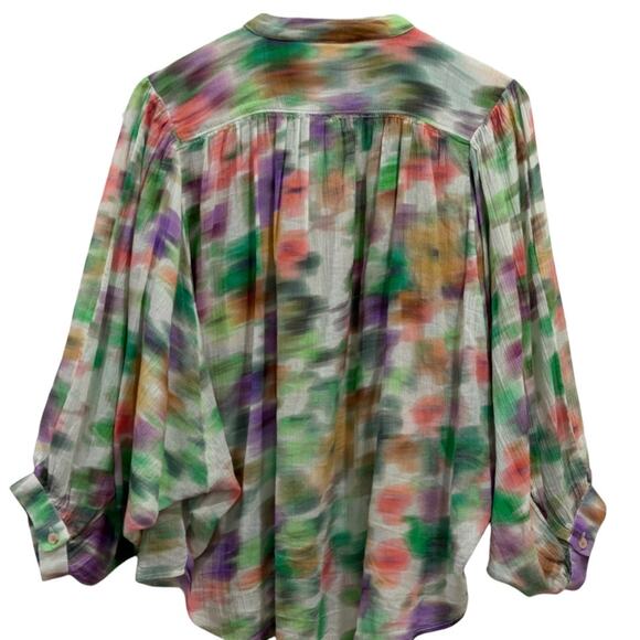 Anthropologie Pilcro The Sidney Batwing Blouse In Watercolor - Picture 7 of 7